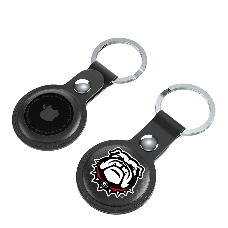 University of Georgia Bulldogs Uga Insignia AirTag Black Airtag Holder 2-Pack Iso.Jpg