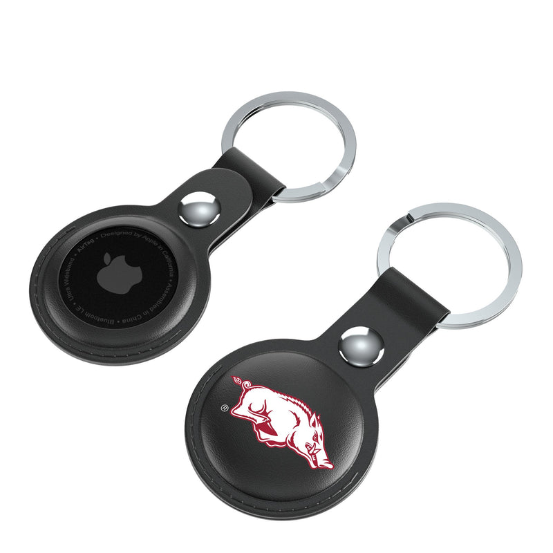 University of Arkansas Fayetteville Razorbacks Insignia AirTag Black Airtag Holder 2-Pack Iso.Jpg