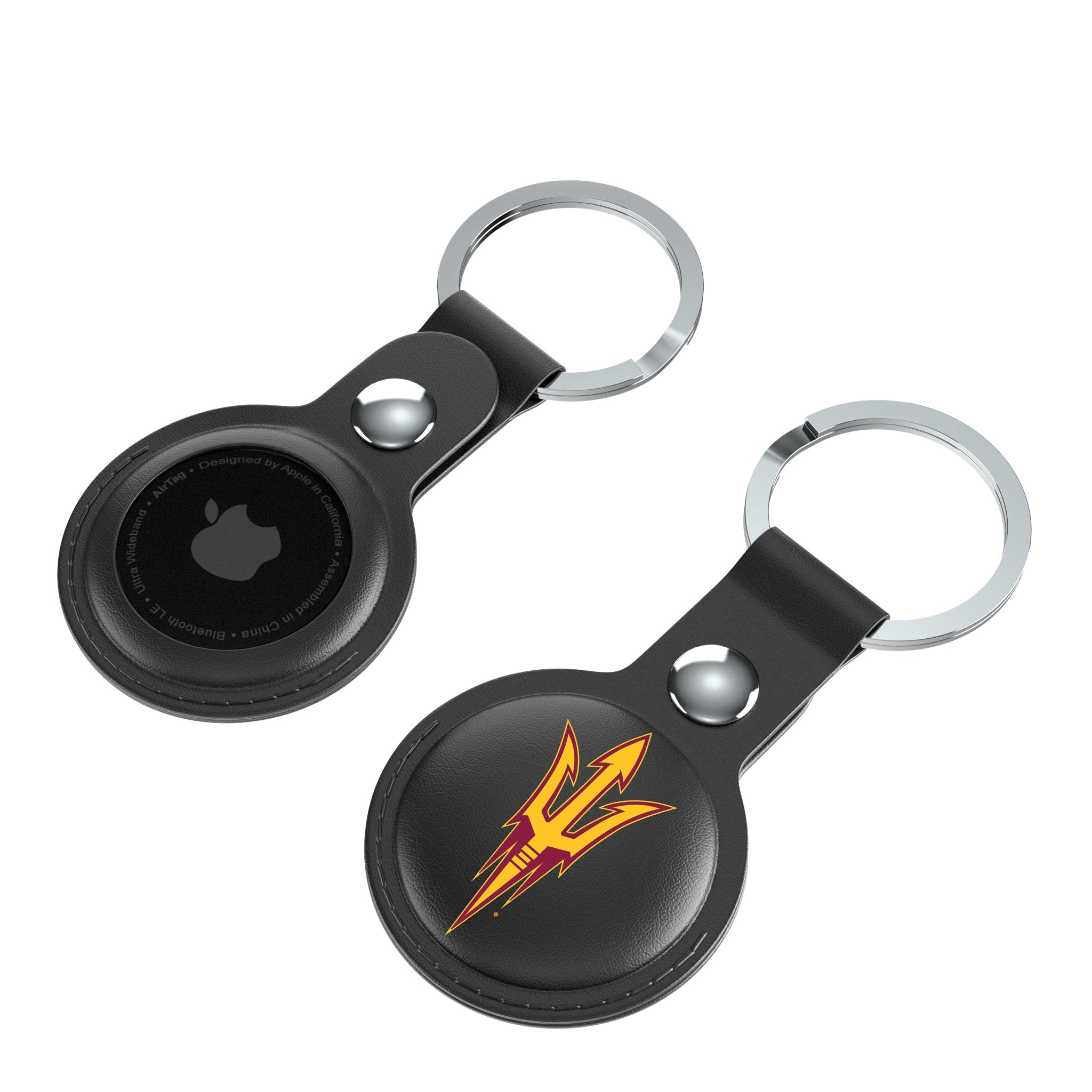 Arizona State University Sun Devils Insignia AirTag Black Airtag Holder 2-Pack Iso.Jpg