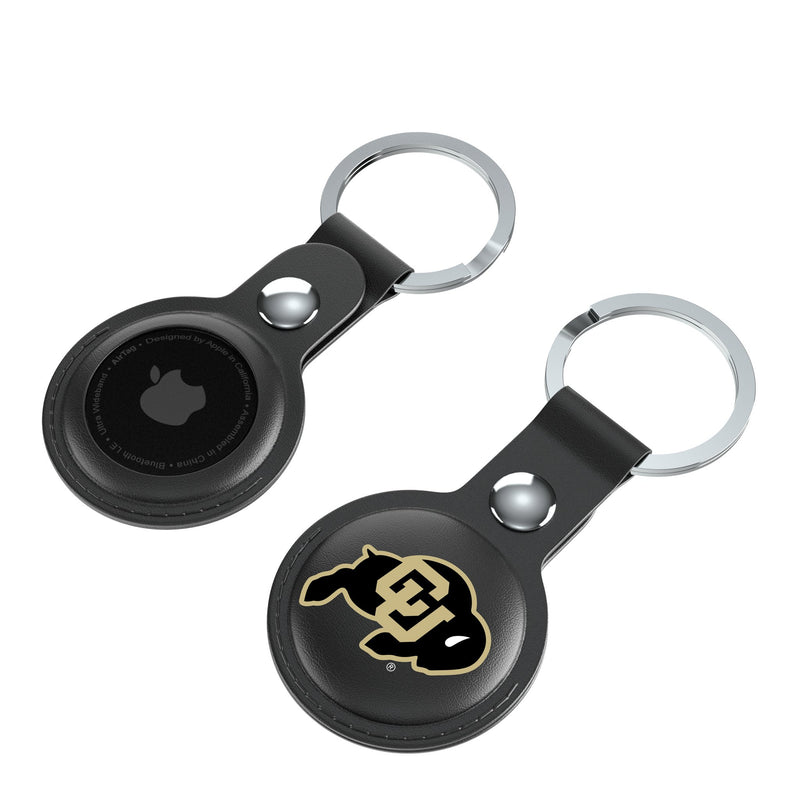 University of Colorado Buffaloes Insignia AirTag Black Airtag Holder 2-Pack Iso.Jpg