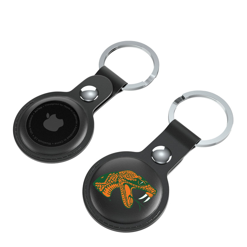 Florida A&M University Rattlers Insignia AirTag Black Airtag Holder 2-Pack Iso.Jpg