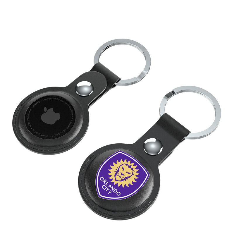 Orlando City Soccer Club  Insignia AirTag Black Airtag Holder 2-Pack Iso.Jpg