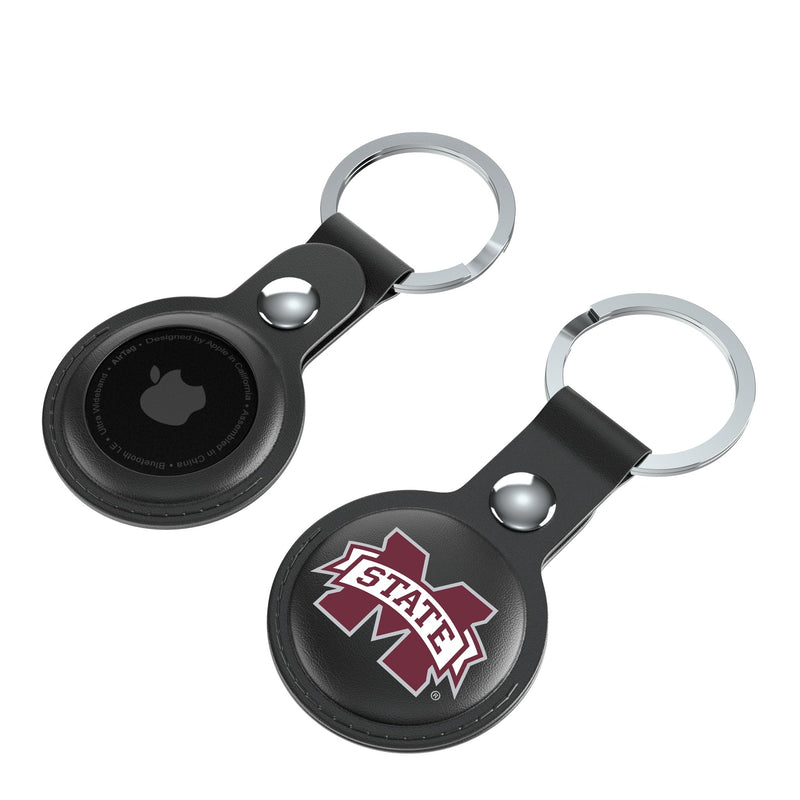 Mississippi State Bulldogs Insignia AirTag Black Airtag Holder 2-Pack Iso.Jpg