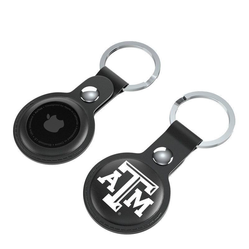 Texas A&M University Aggies Insignia AirTag Black Airtag Holder 2-Pack Iso.Jpg