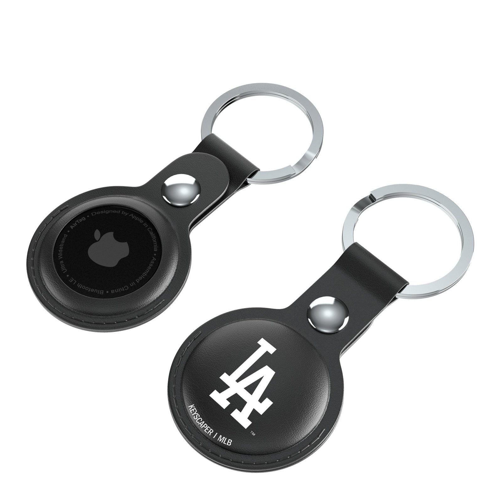 LA Dodgers Insignia Black Airtag Holder 2-Pack | Keyscaper