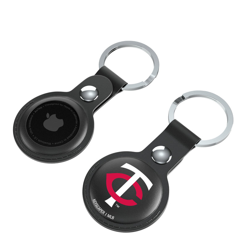 Minnesota Twins Insignia AirTag Black Airtag Holder 2-Pack Iso.Jpg