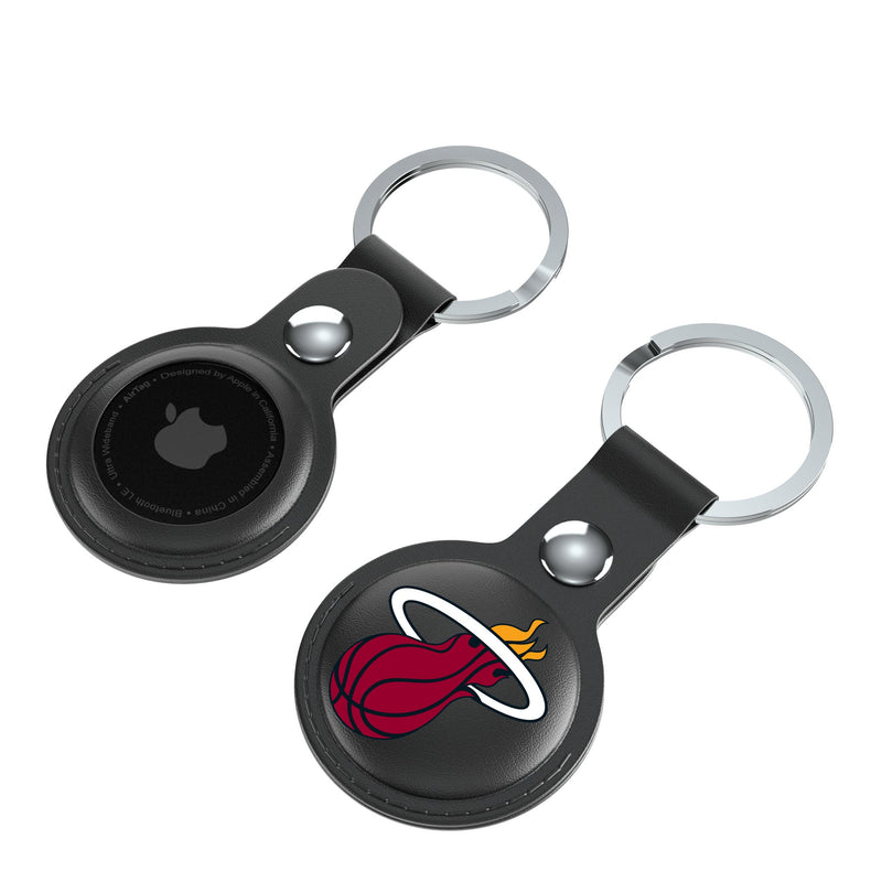 Miami Heat Insignia AirTag Black Airtag Holder 2-Pack Iso.Jpg