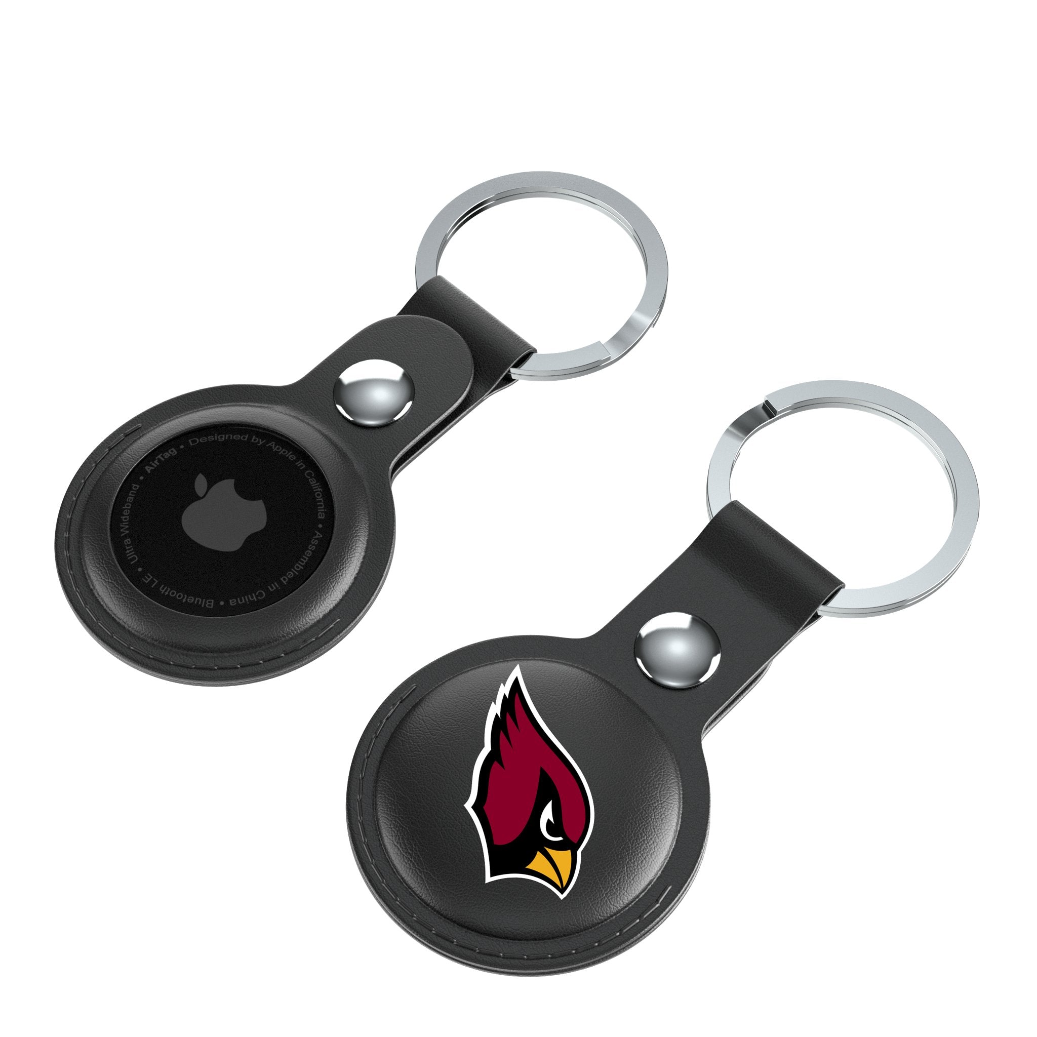 Arizona Cardinals Insignia AirTag Black Airtag Holder 2-Pack Iso.Jpg