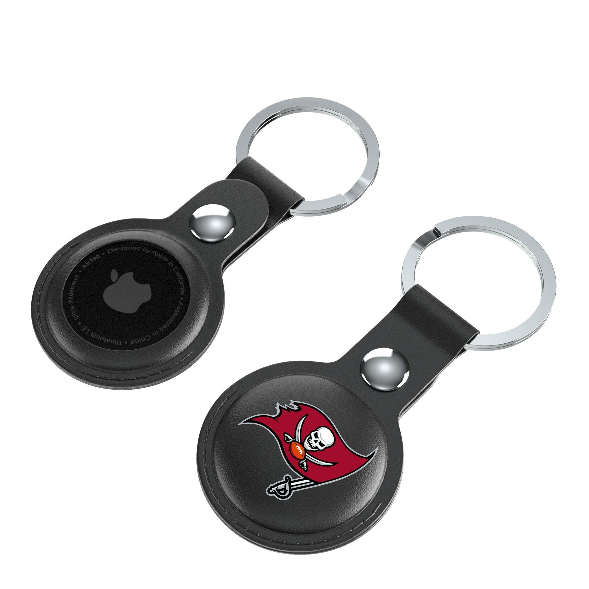 Tampa Bay Buccaneers Insignia AirTag Black Airtag Holder 2-Pack Iso.Jpg