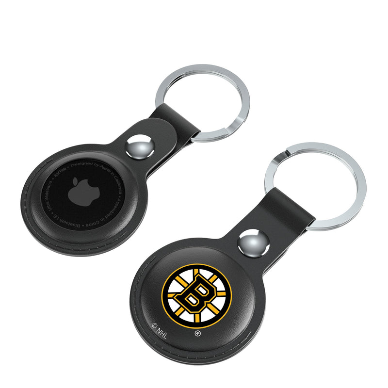 Boston Bruins Insignia AirTag Black Airtag Holder 2-Pack Iso.Jpg