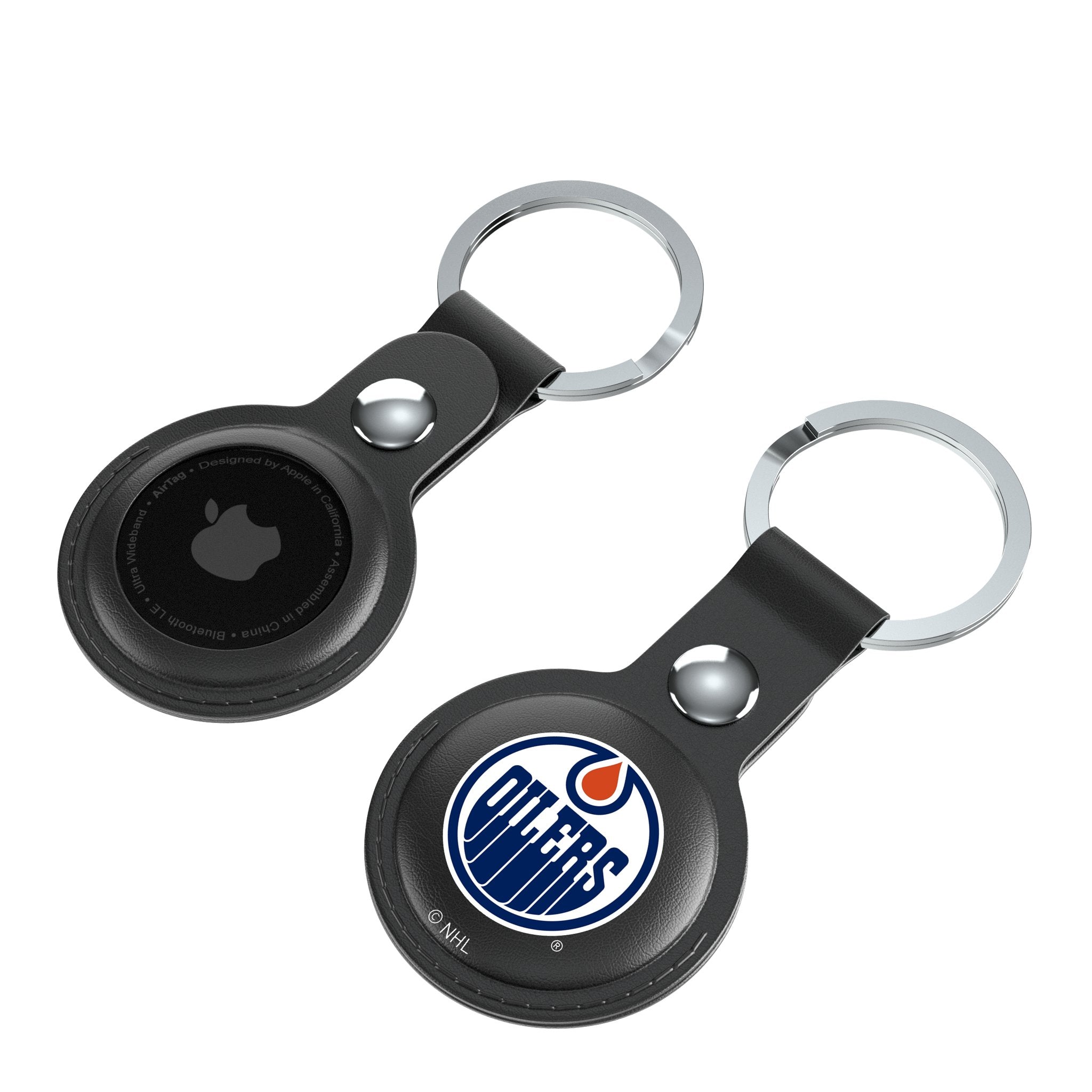 Edmonton Oilers Insignia AirTag Black Airtag Holder 2-Pack Iso.Jpg
