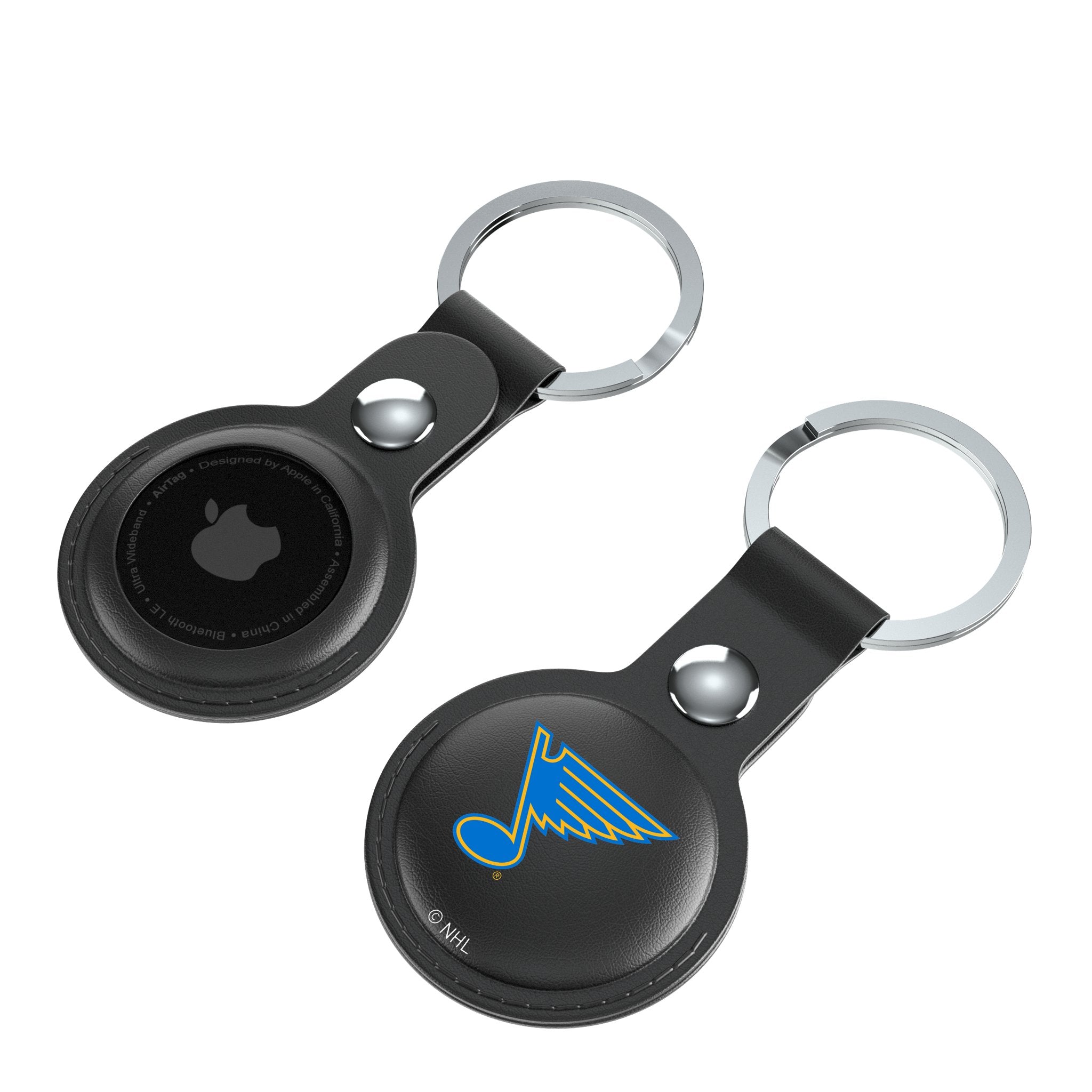 St. Louis Blues Insignia AirTag Black Airtag Holder 2-Pack Iso.Jpg
