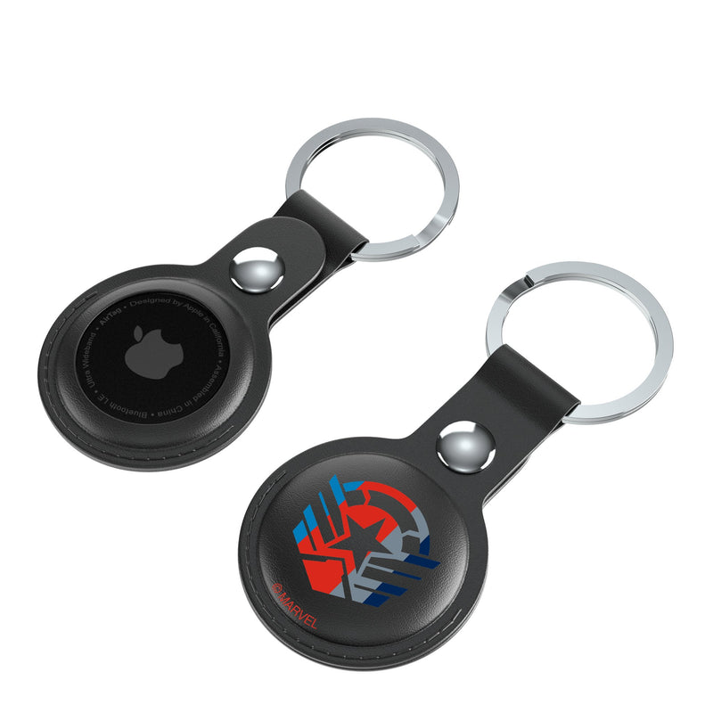 Marvel Avengers Sam Wilson Captain America Sigil AirTag Black Airtag Holder 2-Pack Iso.Jpg