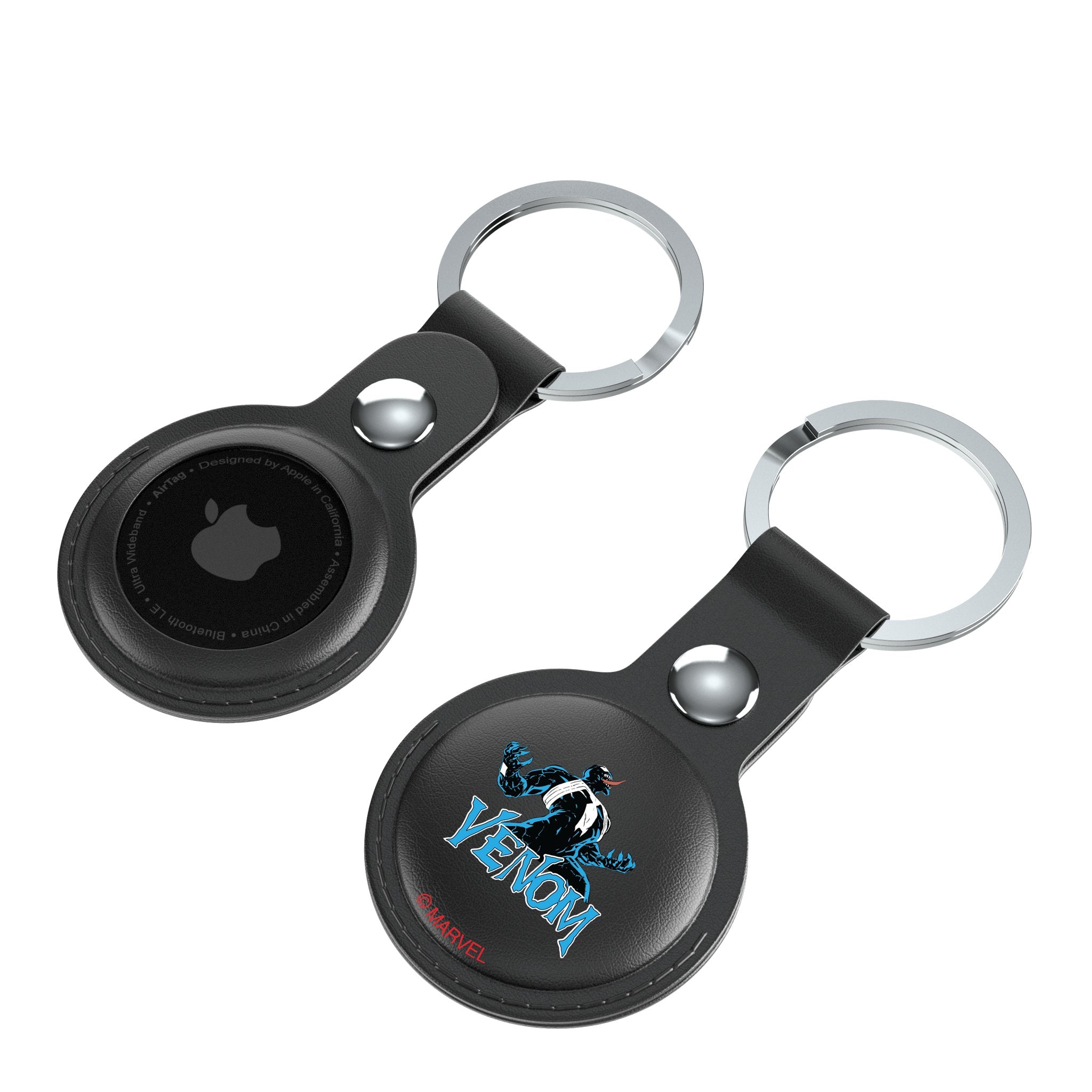 Marvel Venom Badge  AirTag Black Airtag Holder 2-Pack Iso.Jpg