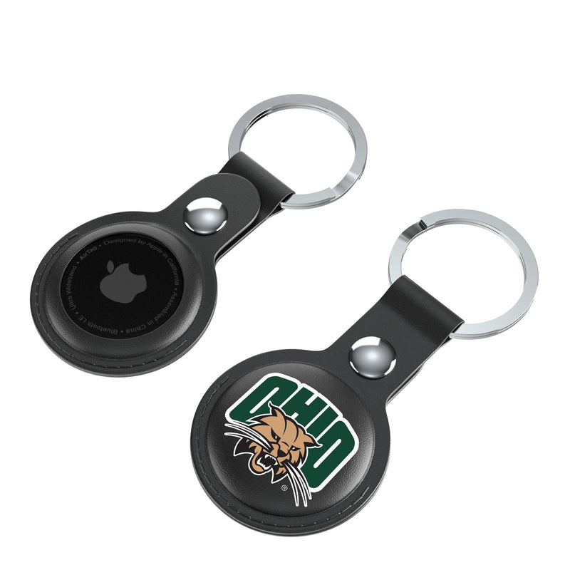 Ohio University Bobcats Insignia AirTag Black Airtag Holder 2-Pack Iso.Jpg