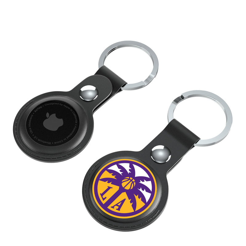 Los Angeles Sparks Insignia AirTag Black Airtag Holder 2-Pack Iso.Jpg