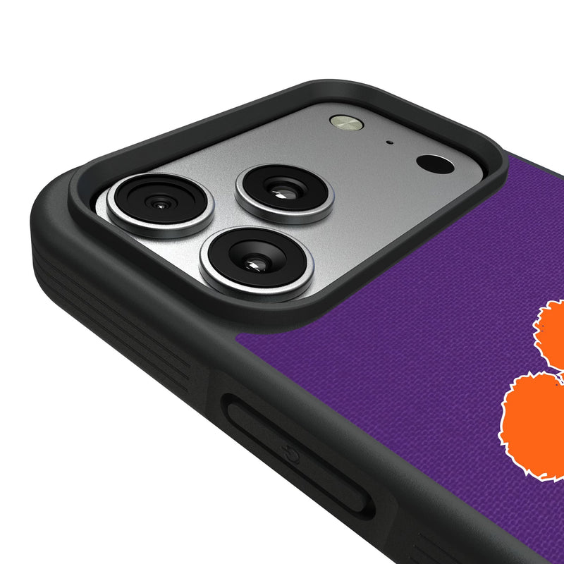 Clemson University Tigers Solid iPhone Bump Phone Case for Apple iPhone Detail.Jpg