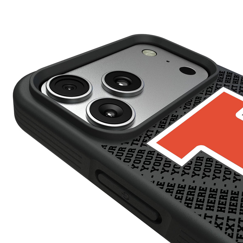 University of Illinois Fighting Illini Personalized EndZone Plus iPhone Bump Phone Case for Apple iPhone Detail.Jpg