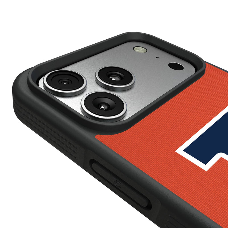 University of Illinois Fighting Illini Solid iPhone Bump Phone Case for Apple iPhone Detail.Jpg