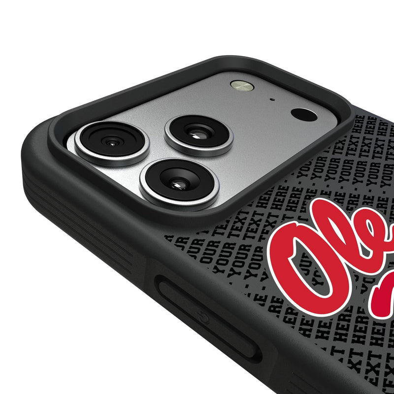 University of Mississippi Rebels Personalized EndZone Plus iPhone Bump Phone Case for Apple iPhone Detail.Jpg