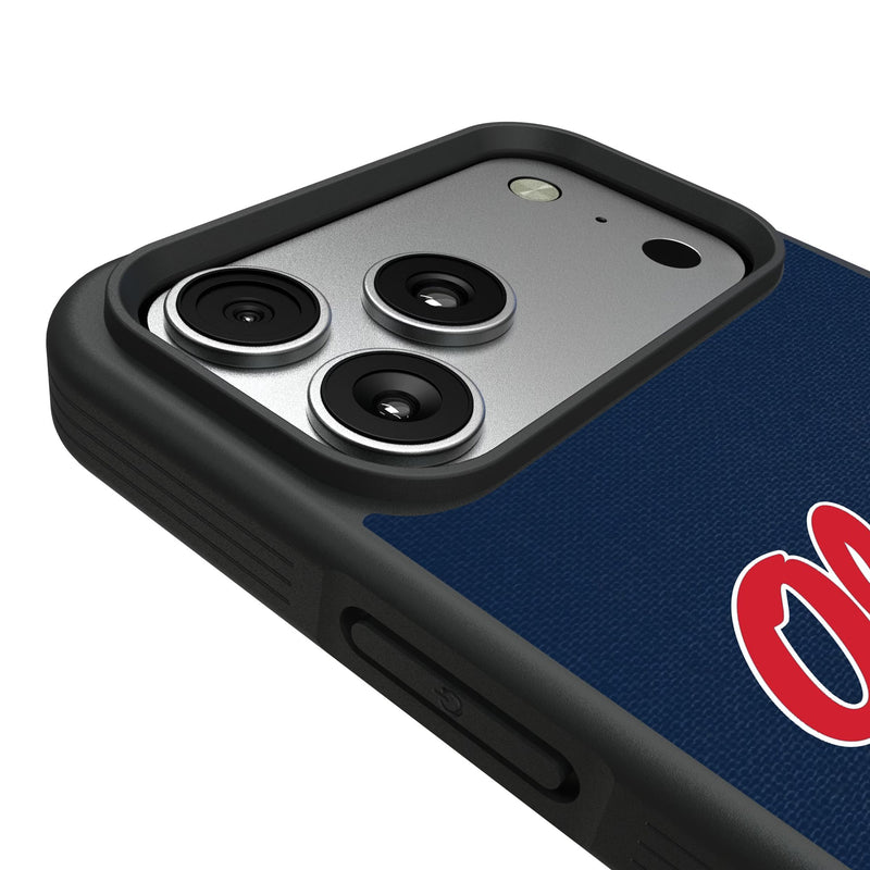 University of Mississippi Rebels Solid iPhone Bump Phone Case for Apple iPhone Detail.Jpg