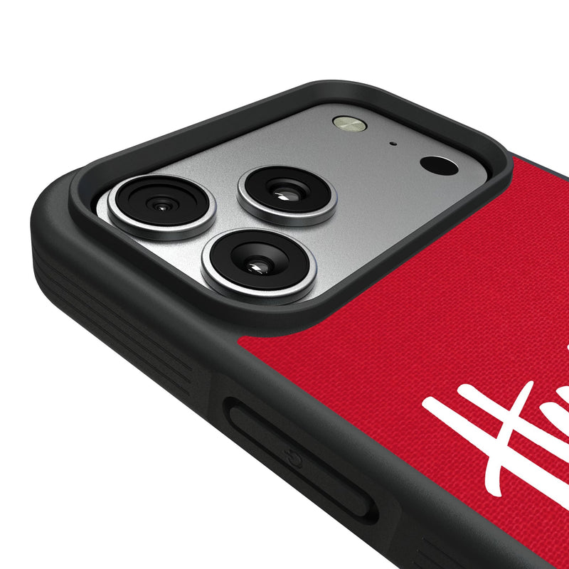 University of Nebraska Huskers Personalized Stripe iPhone Bump Phone Case for Apple iPhone Detail.Jpg