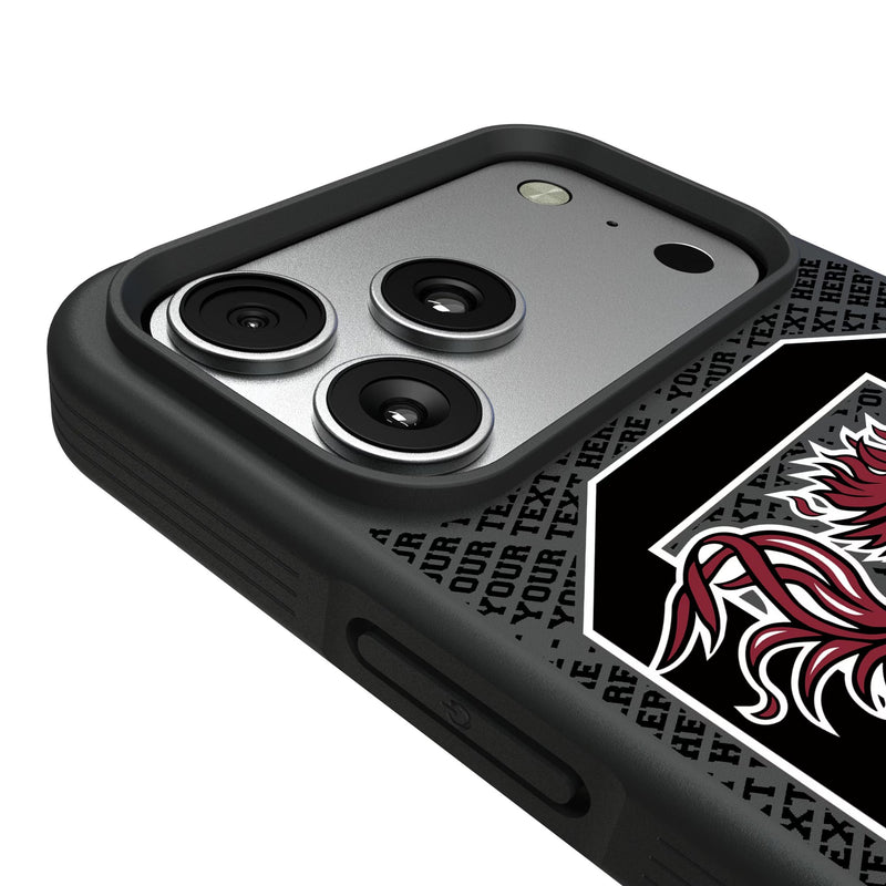 University of South Carolina Gamecocks Personalized EndZone Plus iPhone Bump Phone Case for Apple iPhone Detail.Jpg