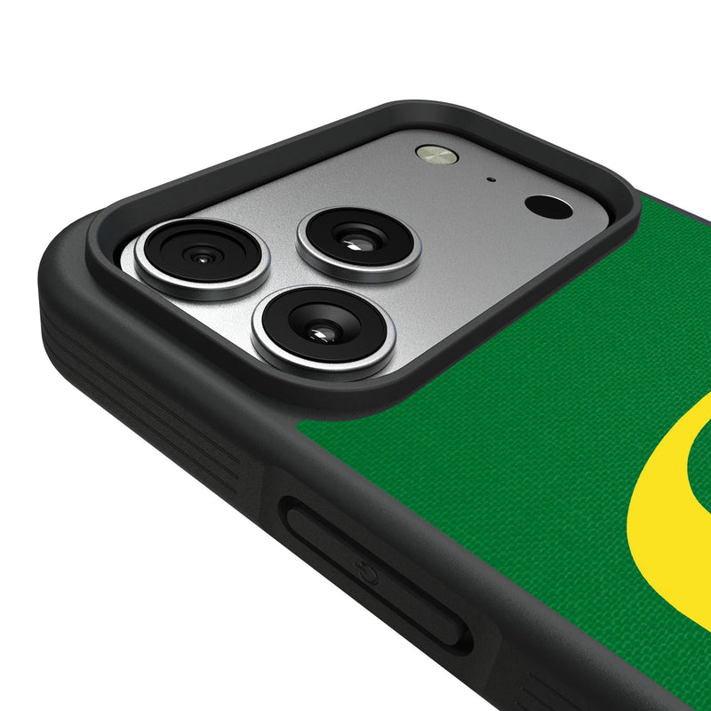 University of Oregon Ducks Solid iPhone Bump Phone Case for Apple iPhone Detail.Jpg