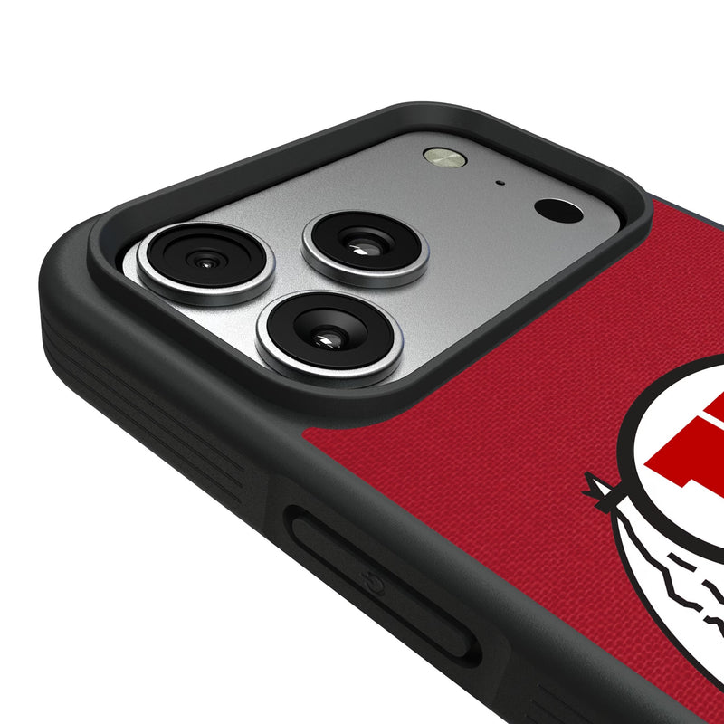 University of Utah Utes Personalized Stripe iPhone Bump Phone Case for Apple iPhone Detail.Jpg