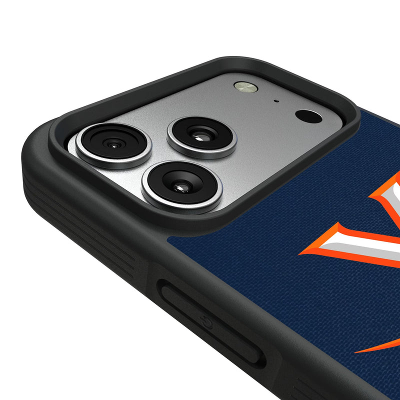 University of Virginia Cavaliers Personalized Stripe iPhone Bump Phone Case for Apple iPhone Detail.Jpg