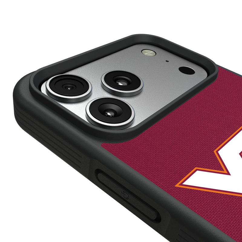 Virginia Tech Hokies Personalized Stripe iPhone Bump Phone Case for Apple iPhone Detail.Jpg