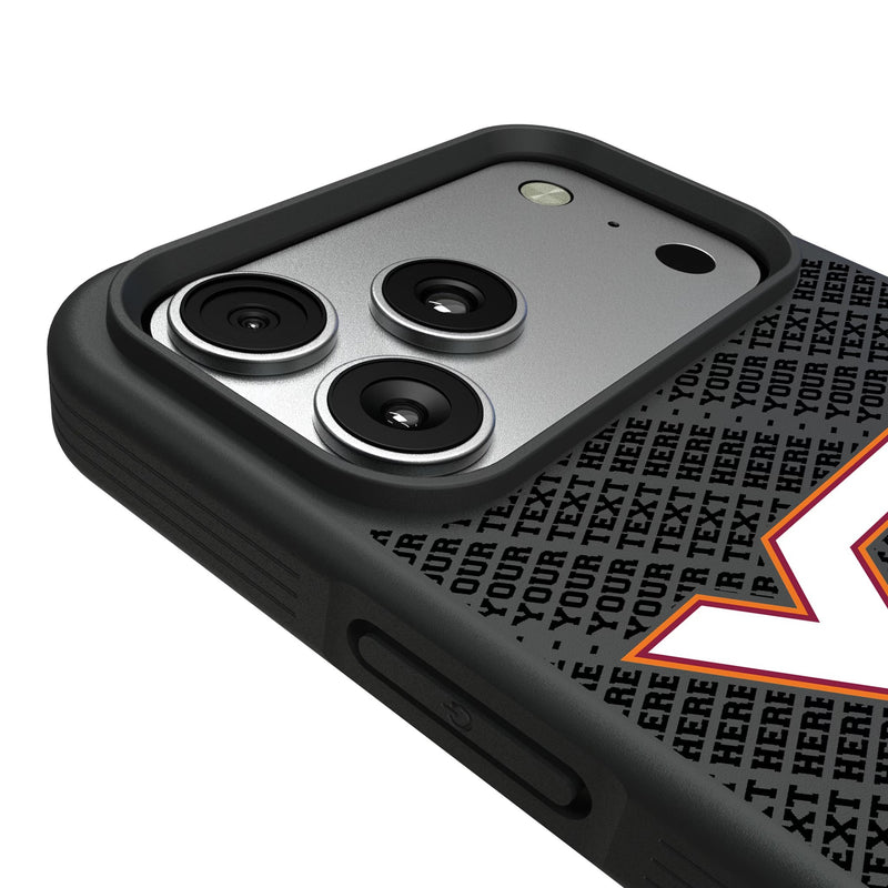 Virginia Tech Hokies Personalized EndZone Plus iPhone Bump Phone Case for Apple iPhone Detail.Jpg