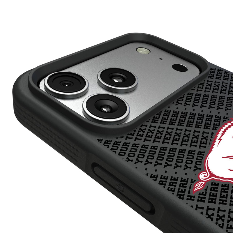 University of Arkansas Fayetteville Razorbacks Personalized EndZone Plus iPhone Bump Phone Case for Apple iPhone Detail.Jpg