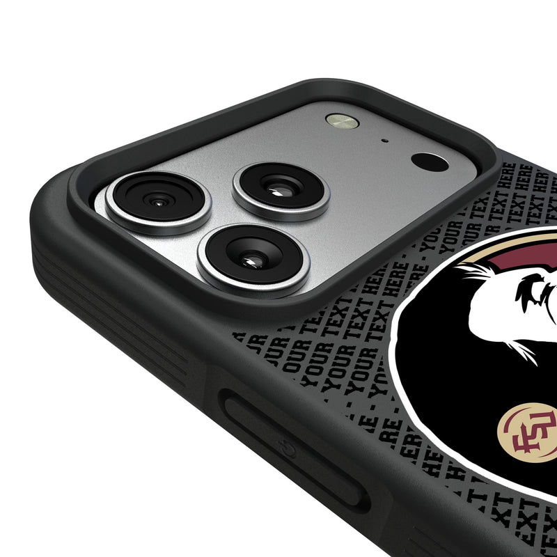 Florida State University Seminoles Personalized EndZone Plus iPhone Bump Phone Case for Apple iPhone Detail.Jpg