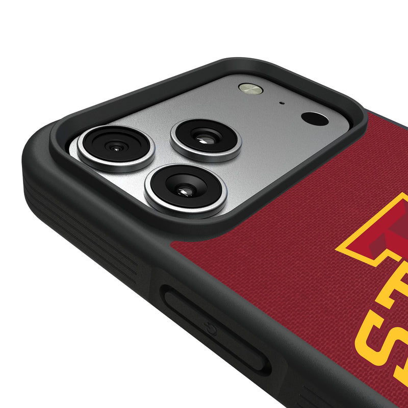 Iowa State University Cyclones Personalized Stripe iPhone Bump Phone Case for Apple iPhone Detail.Jpg
