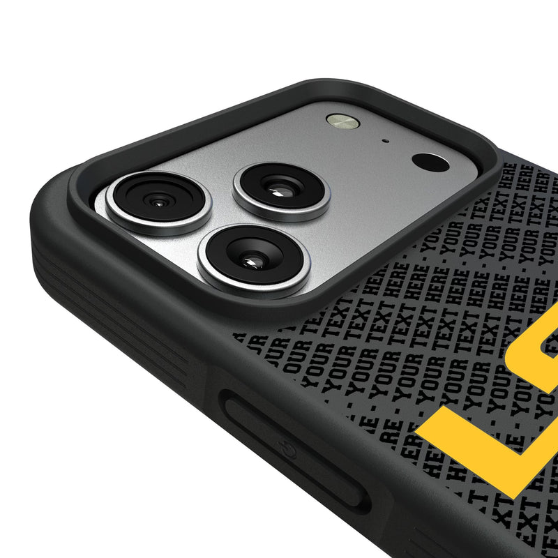 Louisiana State University Tigers Personalized EndZone Plus iPhone Bump Phone Case for Apple iPhone Detail.Jpg