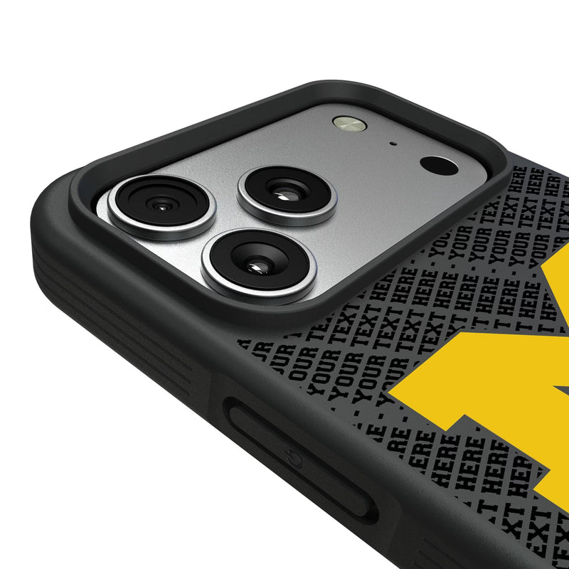University of Michigan Wolverines Personalized EndZone Plus iPhone Bump Phone Case for Apple iPhone Detail.Jpg