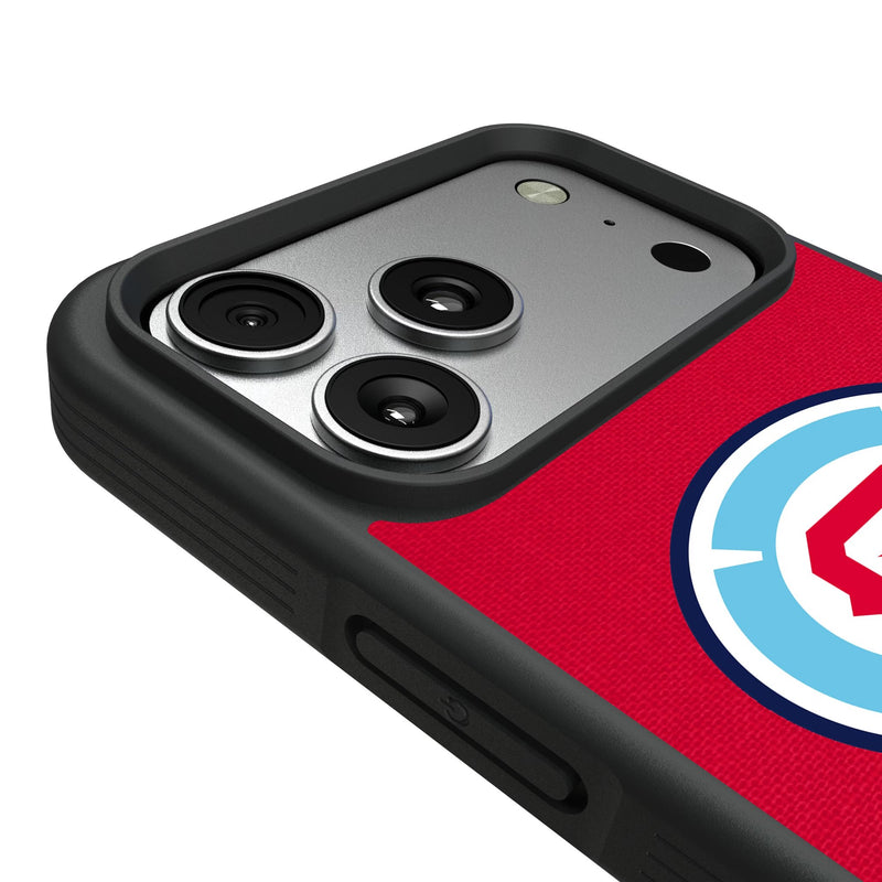 Chicago Fire Endzone Solid iPhone Bump Phone Case for Apple iPhone Detail.Jpg