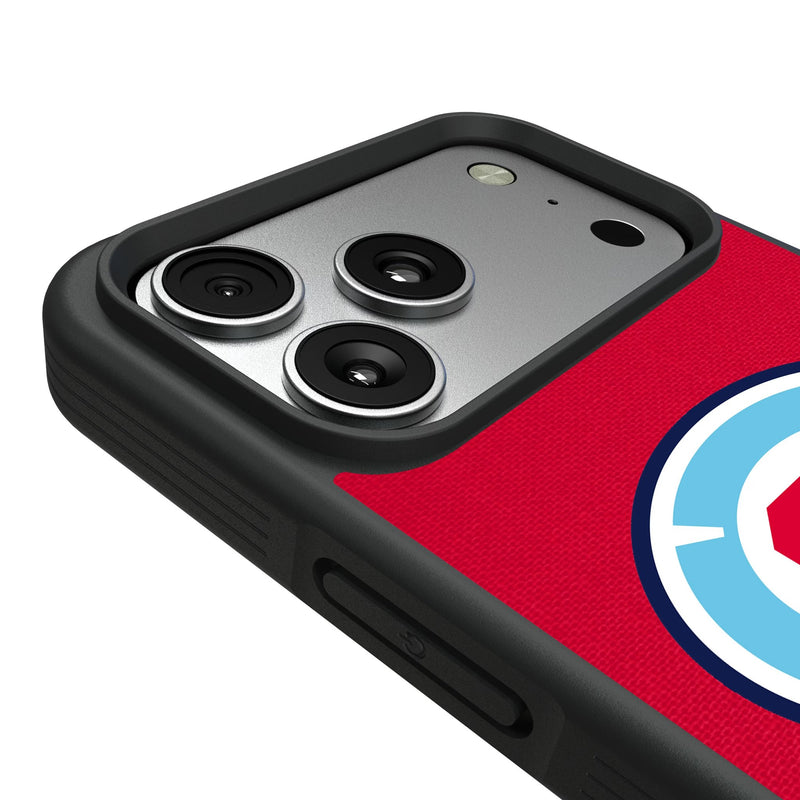 Chicago Fire Stripe iPhone Bump Phone Case for Apple iPhone Detail.Jpg