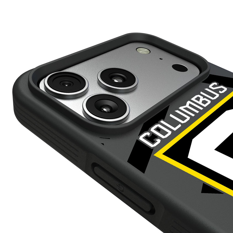Columbus Crew Monocolor Tilt iPhone Bump Phone Case for Apple iPhone Detail.Jpg