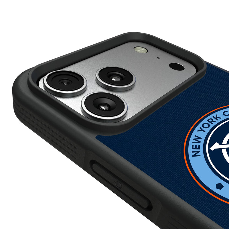 New York City FC Personalized Stripe iPhone Bump Phone Case for Apple iPhone Detail.Jpg