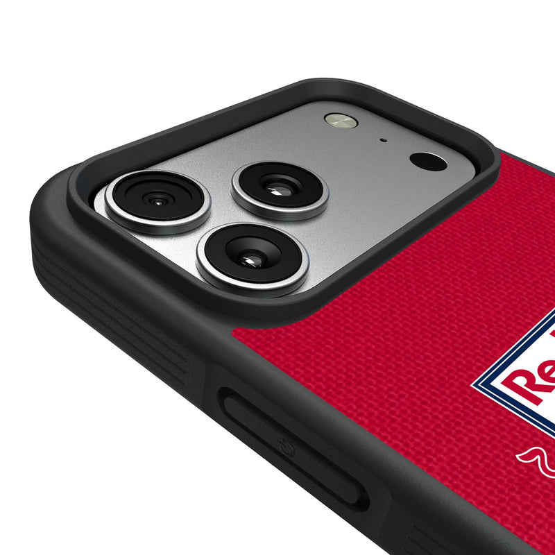 New York Red Bulls Diagonal Stripe iPhone Bump Phone Case for Apple iPhone Detail.Jpg