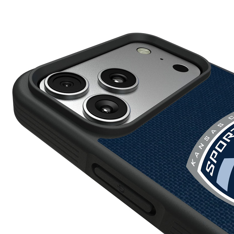 Sporting Kansas City Diagonal Stripe iPhone Bump Phone Case for Apple iPhone Detail.Jpg
