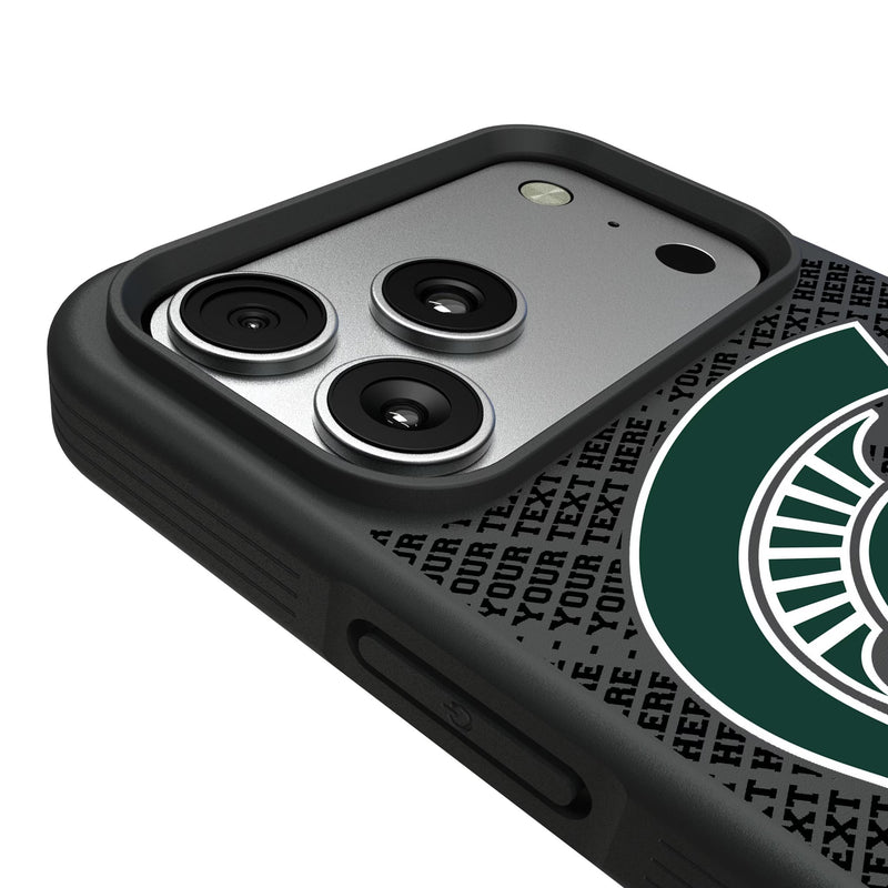 Michigan State University Spartans Personalized EndZone Plus iPhone Bump Phone Case for Apple iPhone Detail.Jpg