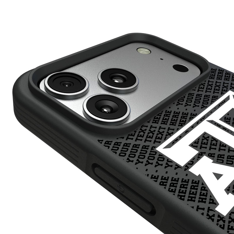 Texas A&M University Aggies Personalized EndZone Plus iPhone Bump Phone Case for Apple iPhone Detail.Jpg