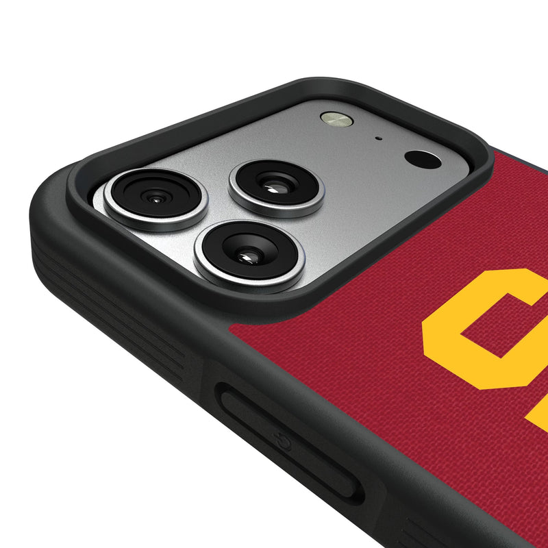 University of Southern California Trojans Personalized Stripe iPhone Bump Phone Case for Apple iPhone Detail.Jpg