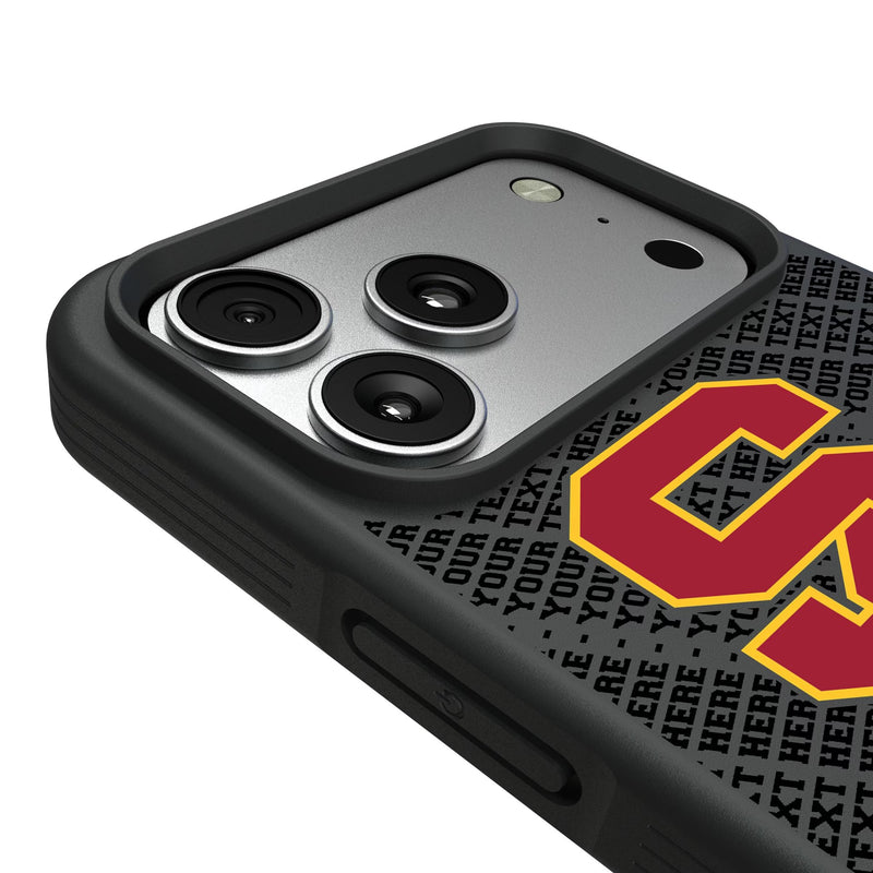University of Southern California Trojans Personalized EndZone Plus iPhone Bump Phone Case for Apple iPhone Detail.Jpg