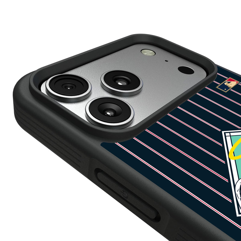 LA Angels 1961-1965 - Cooperstown Collection Pinstripe iPhone Bump Phone Case for Apple iPhone Detail.Jpg