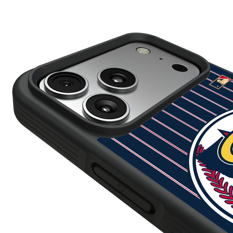 LA Angels 1986-1992 - Cooperstown Collection Pinstripe iPhone Bump Phone Case for Apple iPhone Detail.Jpg