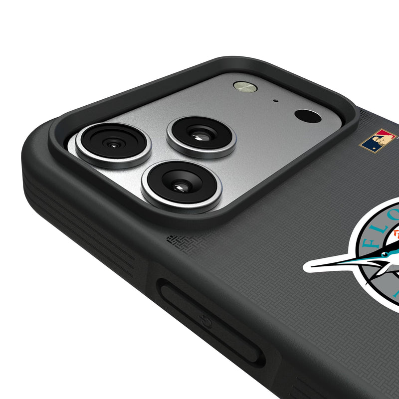 Miami Marlins 1993-2011 - Cooperstown Collection Linen iPhone Bump Phone Case for Apple iPhone Detail.Jpg